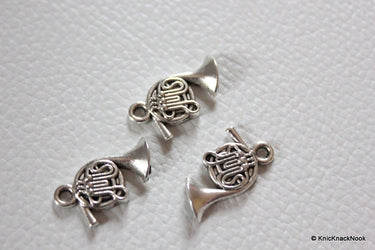 6 x Tibet Silver Trumpet Charms